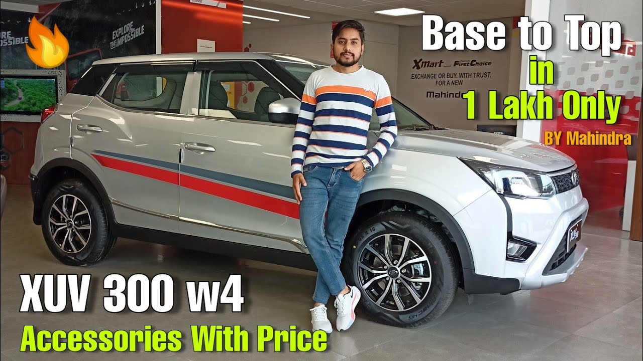 2021 XUV 300 Accessories With Price | Base to Top in ₹ 1 Lakh By Mahindra with touch screen system🔥