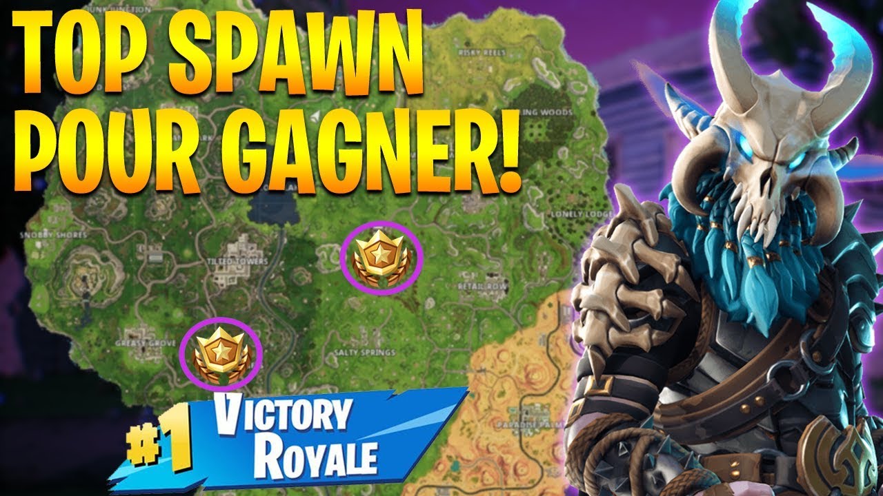 TOP 3 MEILLEURS SPAWN POUR ATTERRIR ET GAGNER sur FORTNITE BATTLE ROYALE !