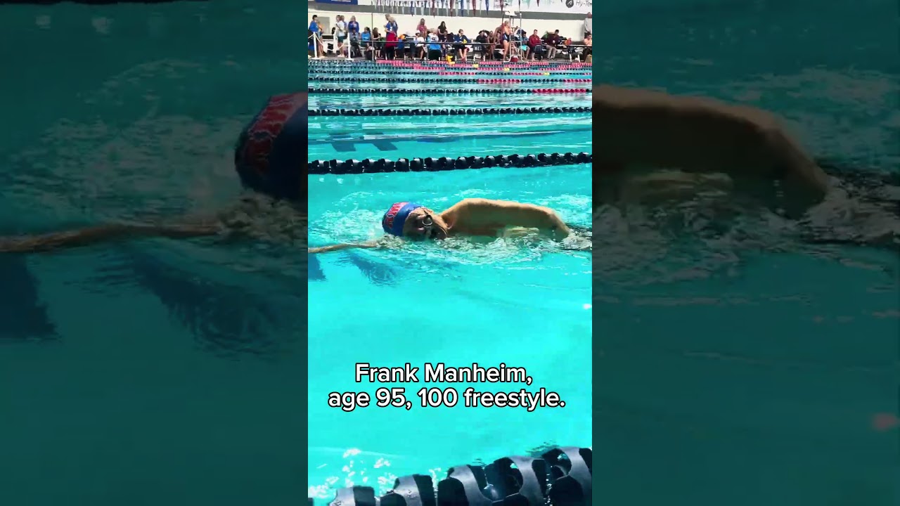 Frank Manheim, age 95, 100 Freestyle National Champion
