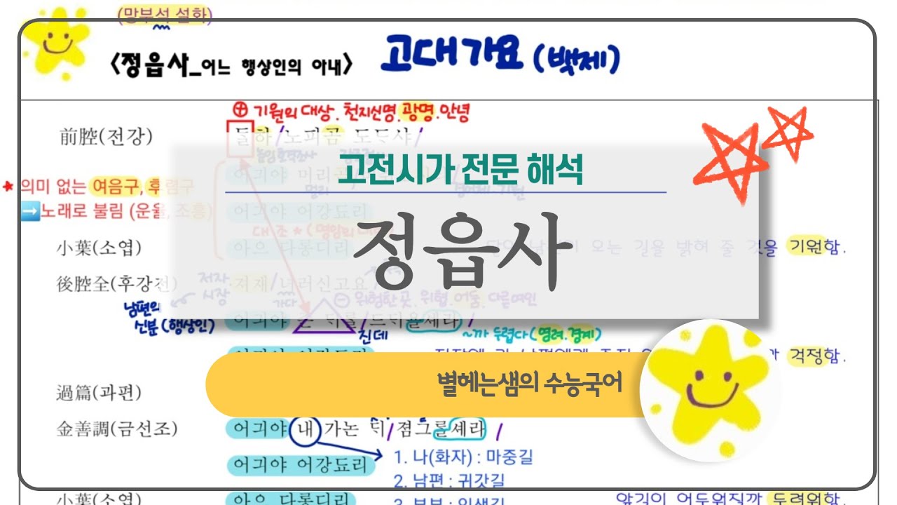 정읍사 해석 | 고대가요 | 백제가요