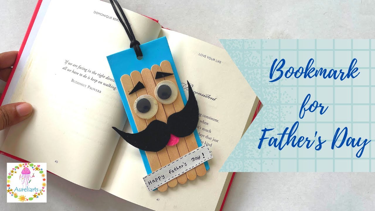 DIY Bookmark for Father's Day 👨‍👧‍👧Last-minute Father's Day Gift Ideas | Happy Father's Day