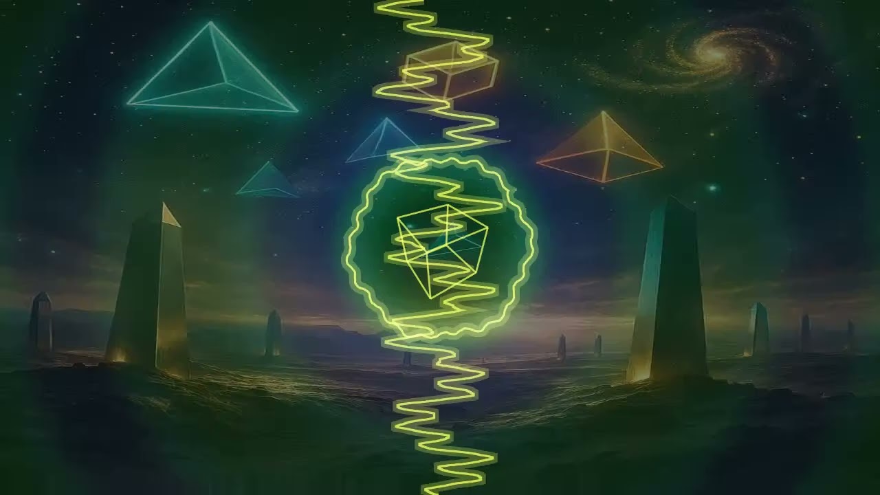 Random frequencies in random sequences crazy oscillating space jazz with visuals part 1