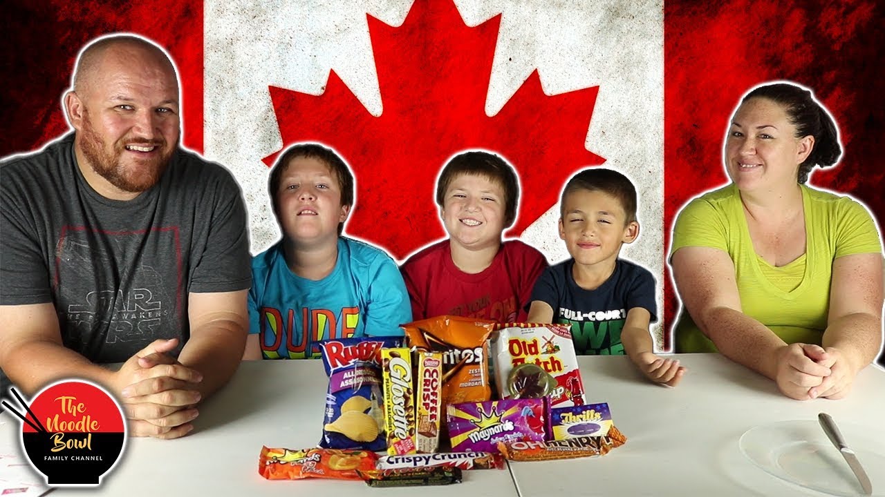 American Family Reacts to Canadian Snacks again, Snack Crate Canada