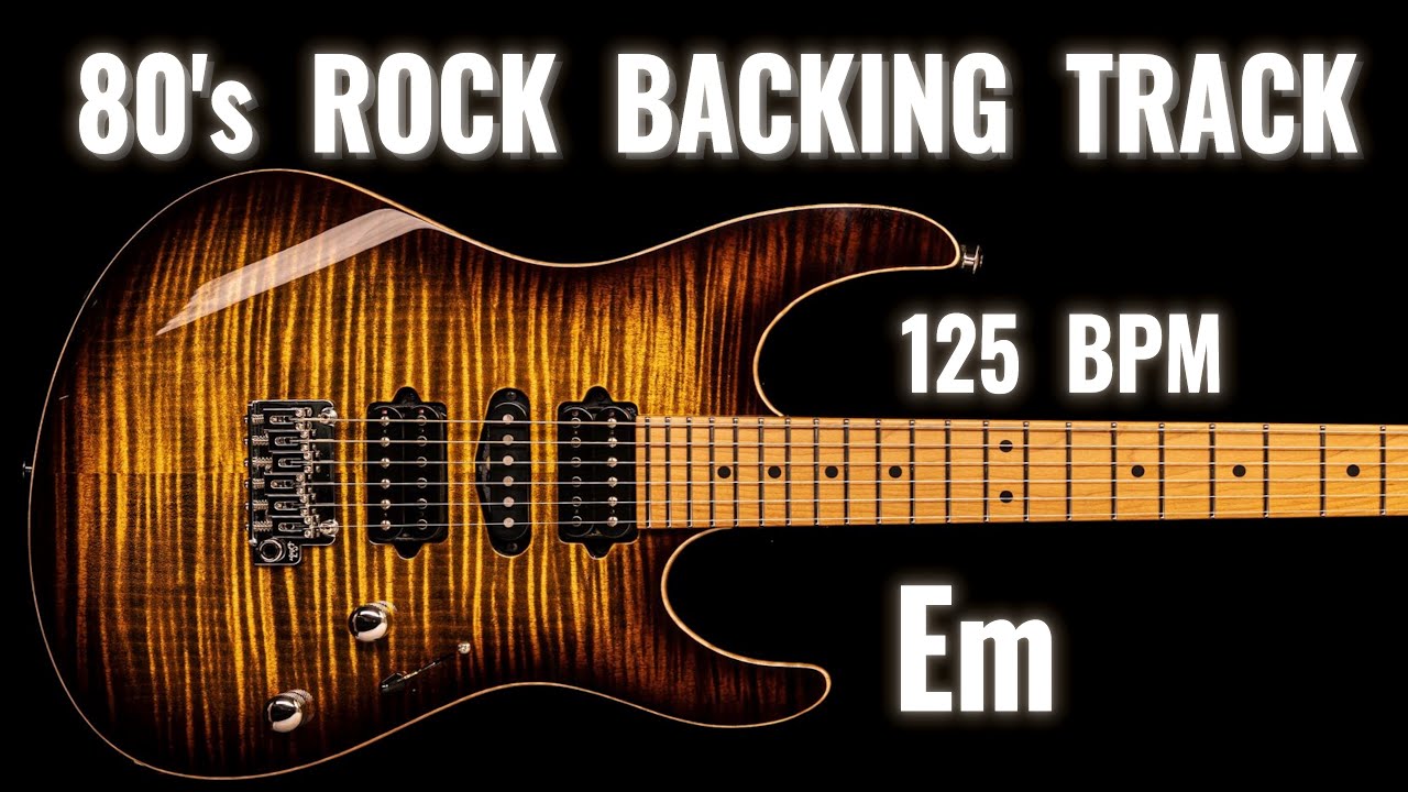 80s Rock Backing Track in E minor