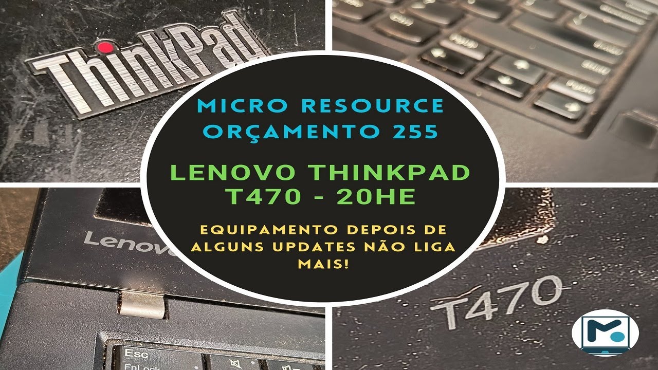 Lenovo ThinkPad T470 20HE - V&iacute;deo 3 time lapse - Remo&ccedil;&atilde;o da mem&oacute;ria flash do Firmware para regravar