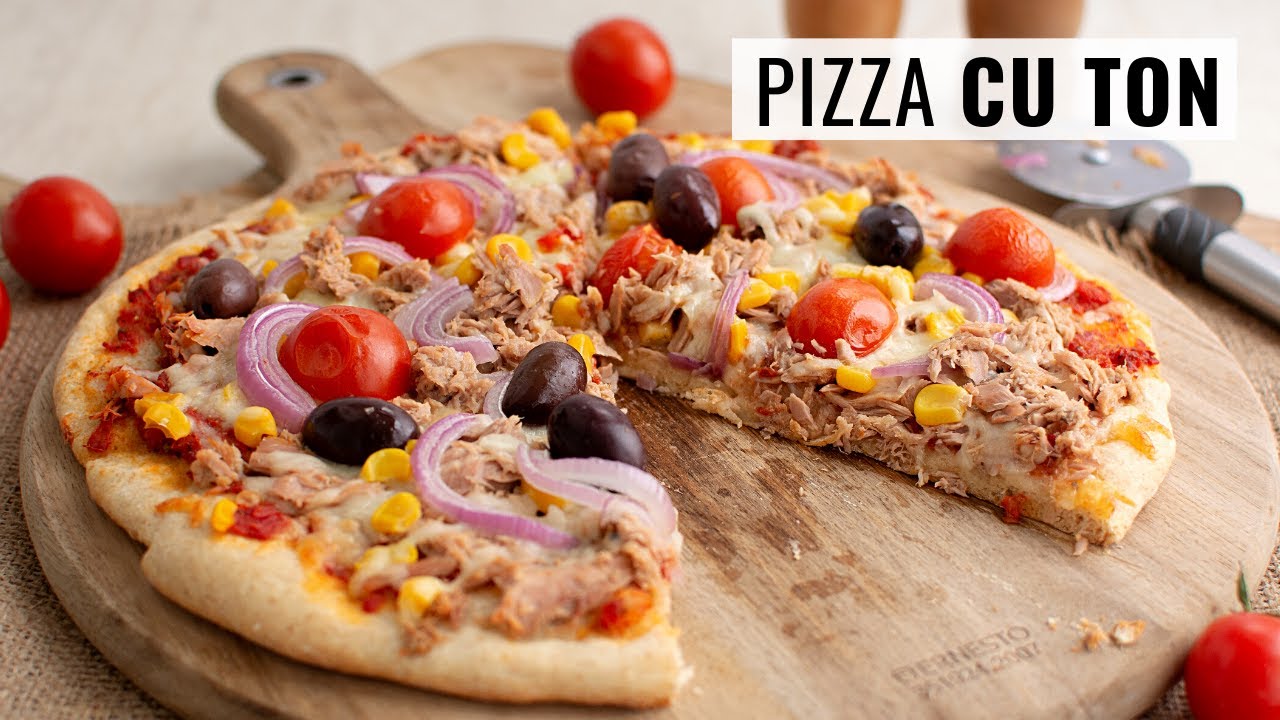 🍕 Mai bună decât la pizzerie! Rețeta de pizza cu ton și măsline.