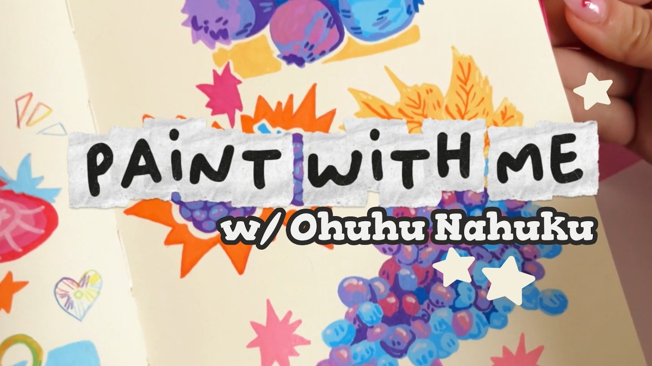 Paint berries with Me ☆ w/ Ohuhu Nahuku ✧ lo-fi drawing session ' no talking