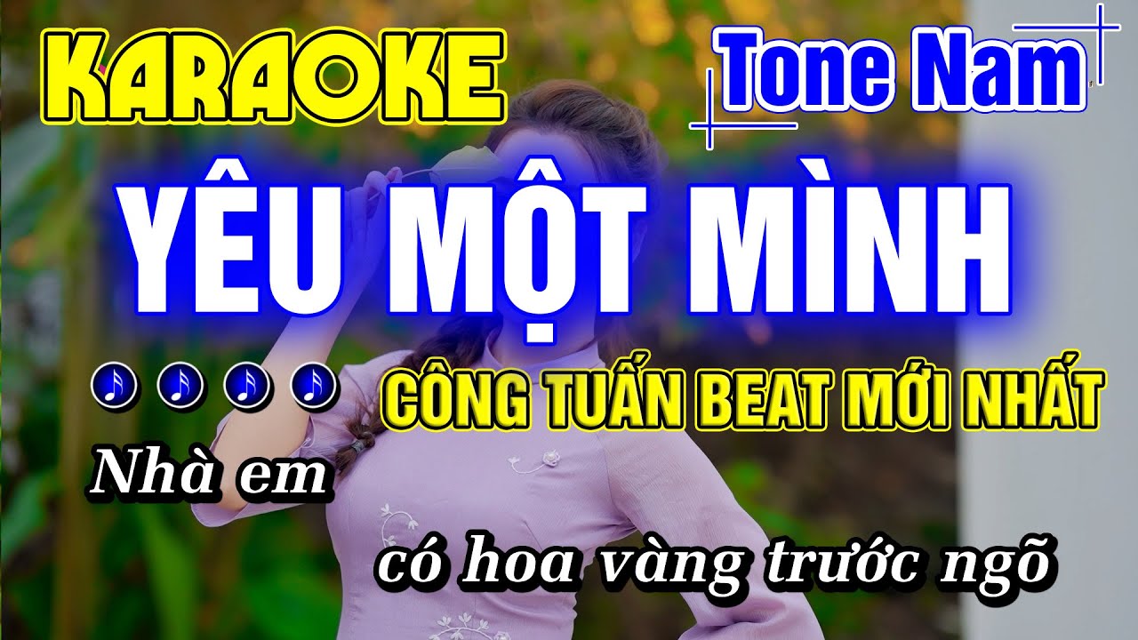 Yêu Một Mình Karaoke Tone Nam Nhạc Sống Rumba Beat Hay Dễ Hát CÔNG TUẤN BOLERO MỚI NHẤT