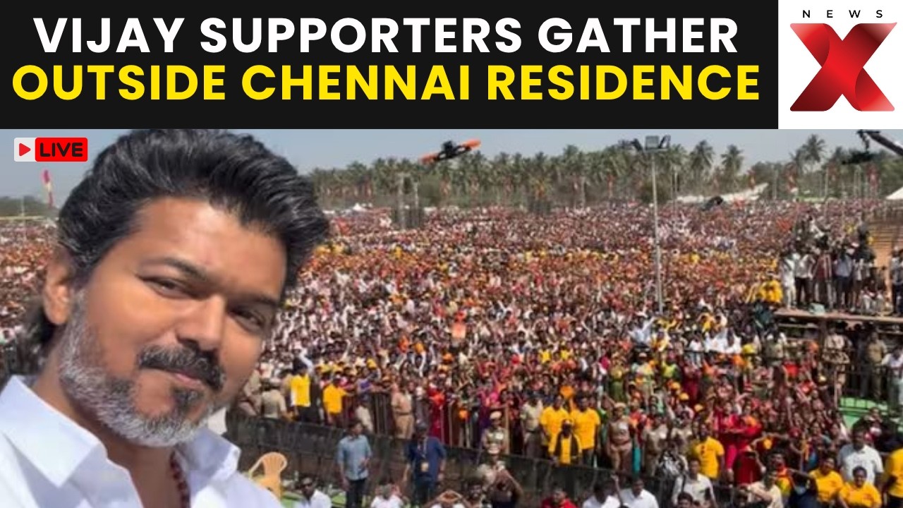 Vijay Supporters Rally LIVE | Vijay CM Wave? Massive Crowds Gather Outside Actor&rsquo;s Residence