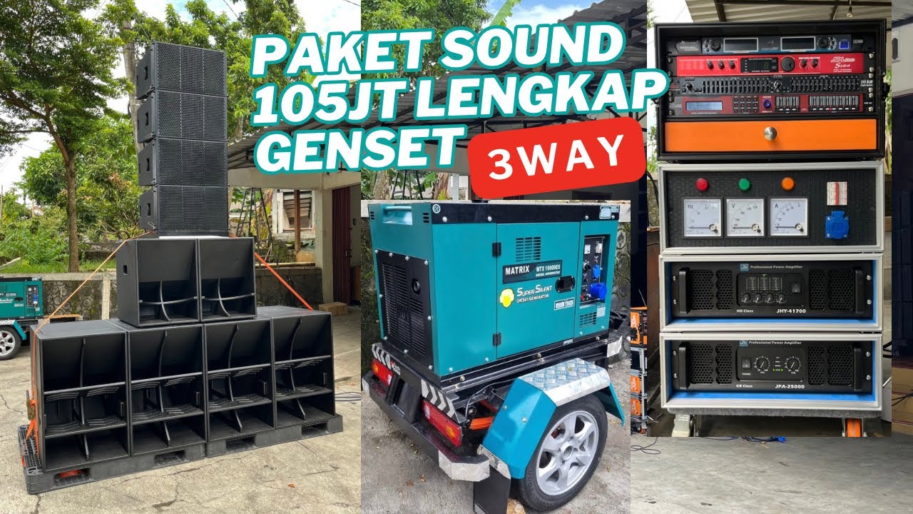 Paket sound 105jt lengkap genset