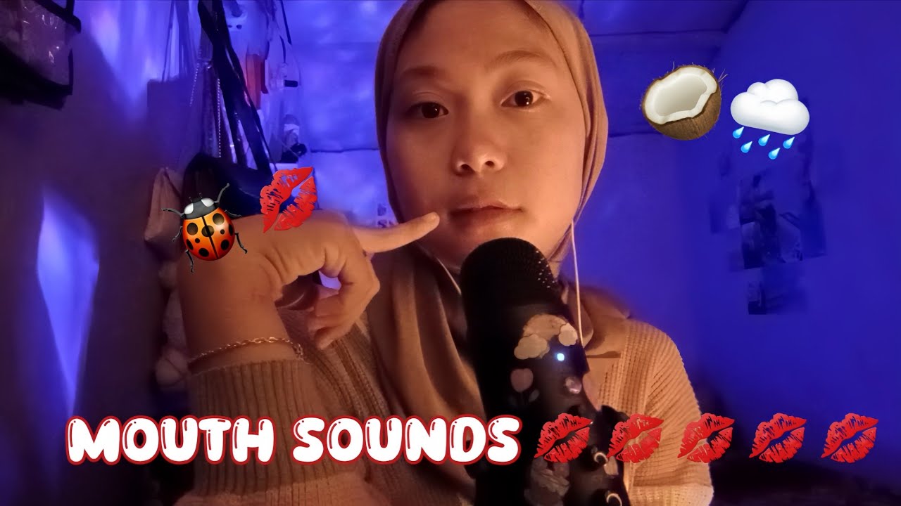 ASMR Mouth Sounds 💋 [ Coconut Rain , Bugs , Random Triggers ]