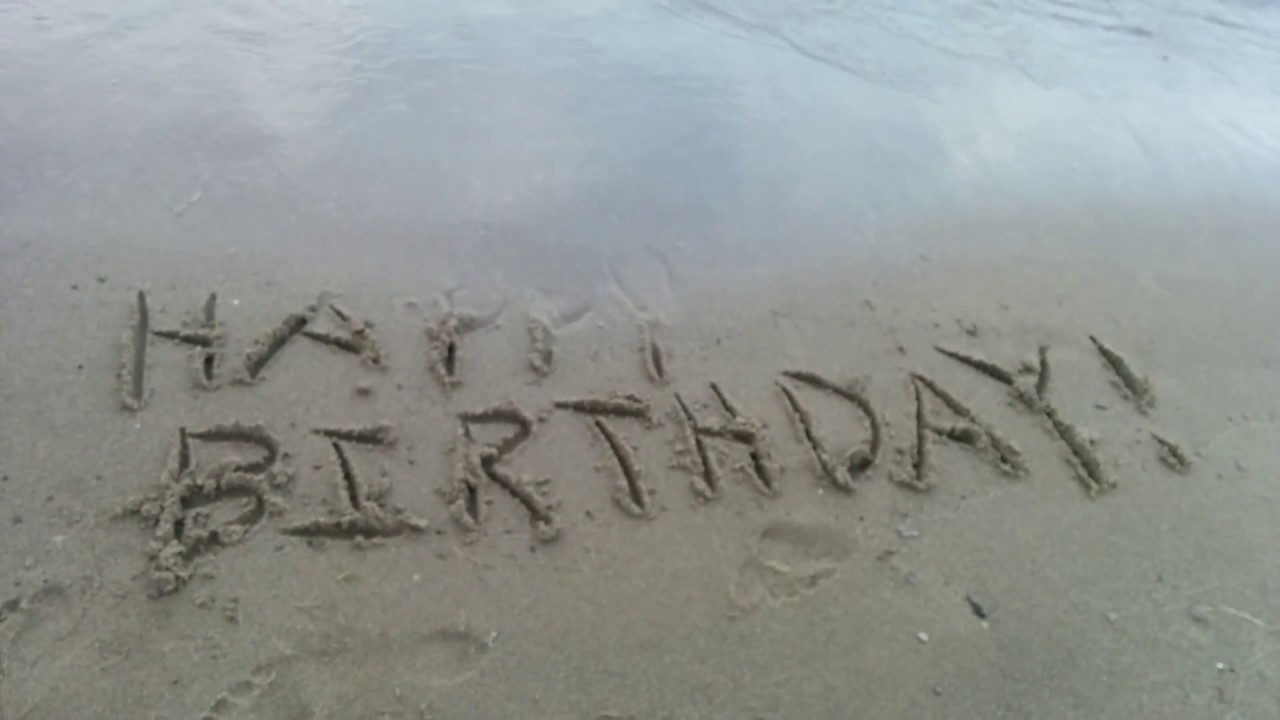 Sunset On A Beautiful Beach Happy Birthday E-card