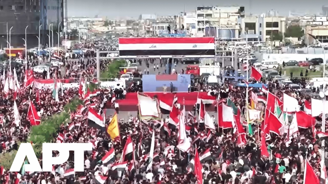 СМОТРИТЕ: Тысячи людей вышли на митинг в Ираке после того, как Муктада ас-Садр призвал к антиамер...