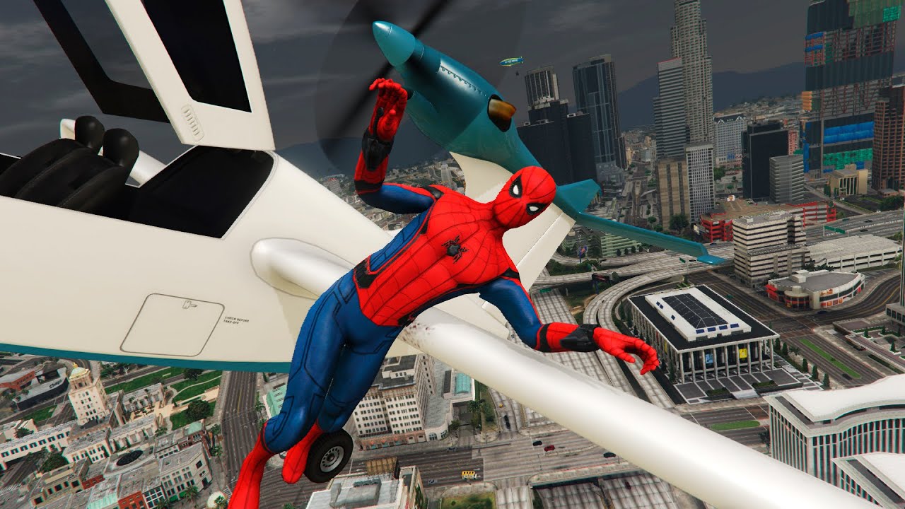 GTA 5 Epic Plane Crashes & Spiderman Ragdolls Ep.8(Euphoria Physics | Funny Moments)