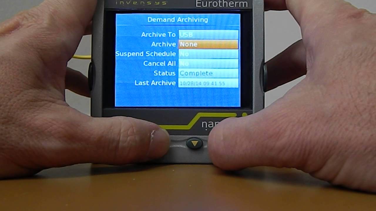 Transferring Data from Eurotherm Nanodac to USB card