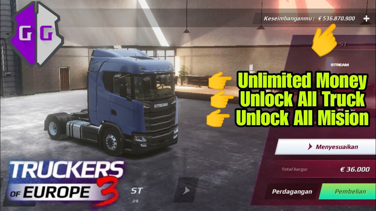 Truckers Of Europe 3 Mod Apk Unlimited Money - Game Guardian