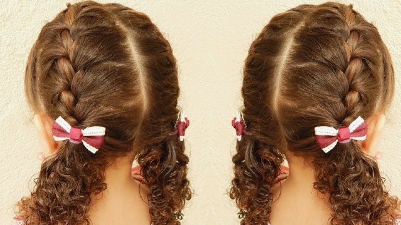 TRANÇA EMBUTIDA DUPLA COM CACHOS - PENTEADO INFANTIL PARA CABELOS CACHEADOS - DUTCH BRAIDS