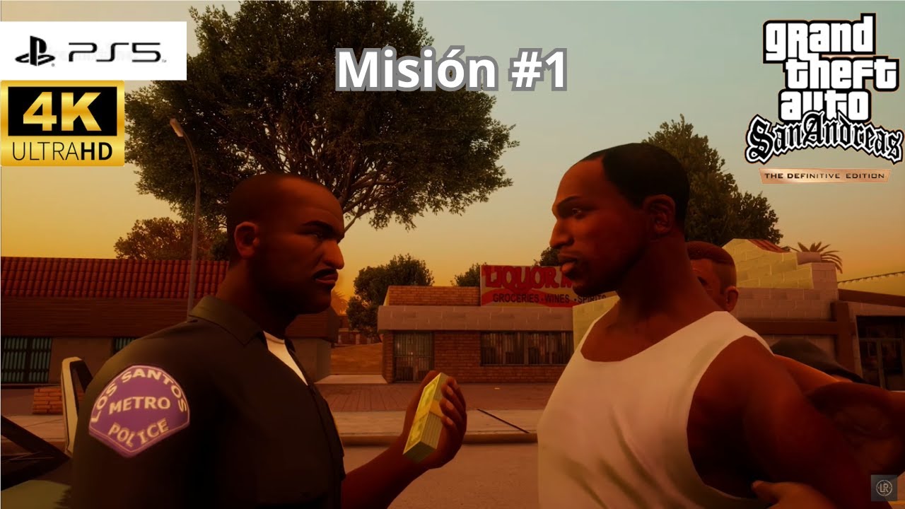 GTA San Andreas Definitive Edition PS5 - Misión #1 - Big Smoke, Sweet & Kendl (4K)