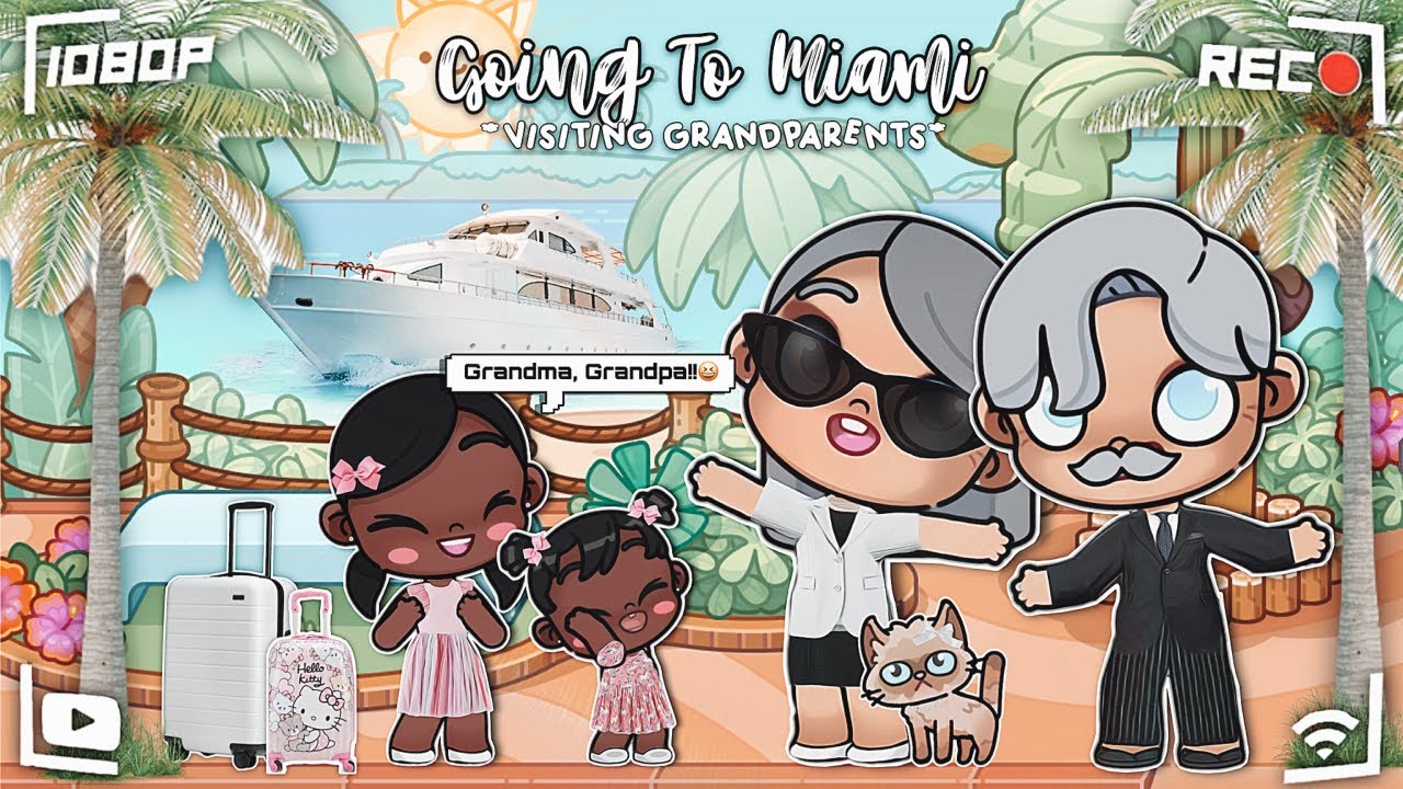 GOING TO MIAMI *VISITING GRANDPARENTS* 🏝️🌟🐬 || *with voice 🔊* || Avatar World 🌍