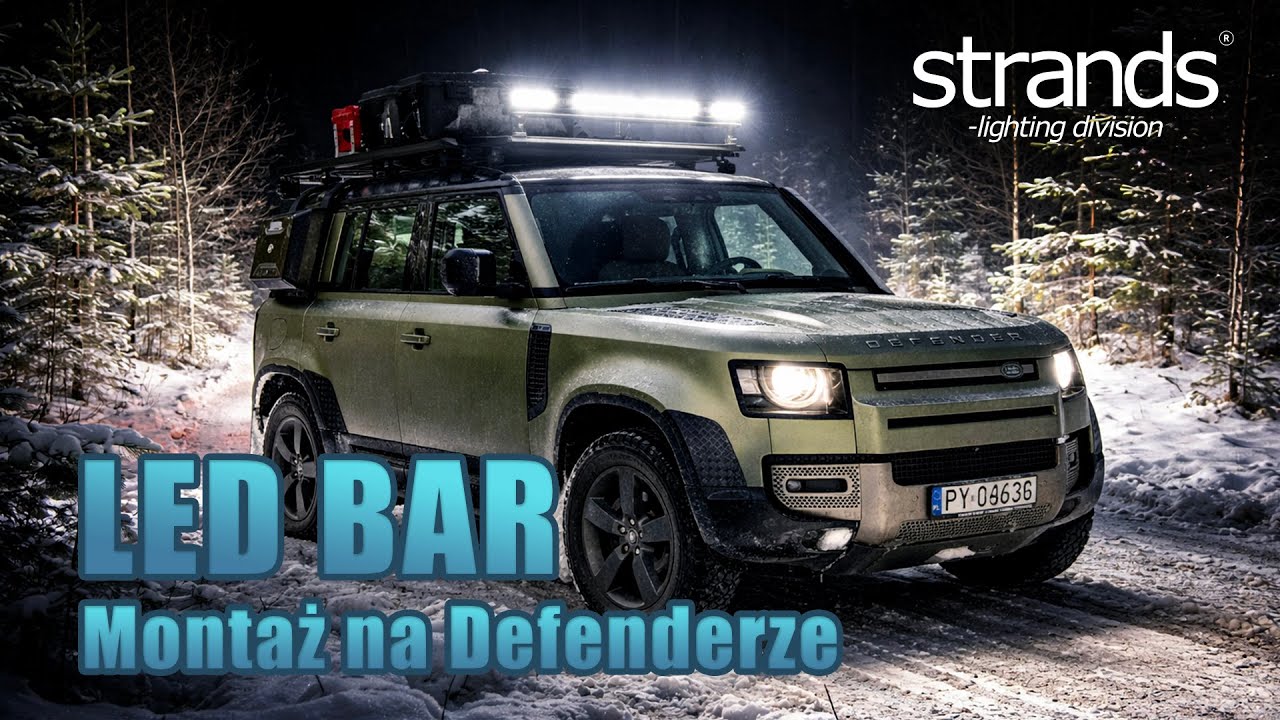 Wyposażam Defendera w LED bar od Strands Lighting i wyprowadzam instalację elektryczną na dach