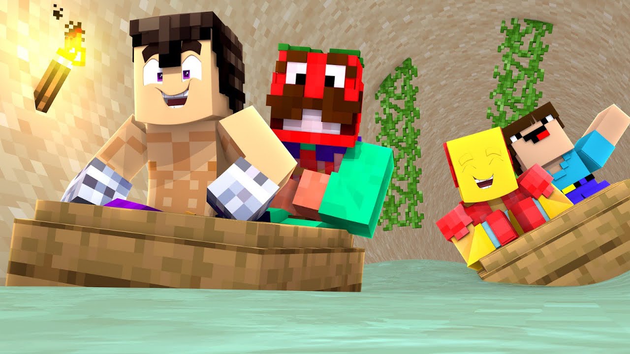TUNEL SECRETO DE AGUA - MINECRAFT CON NOOBS (MEJORES MOMENTOS) #27