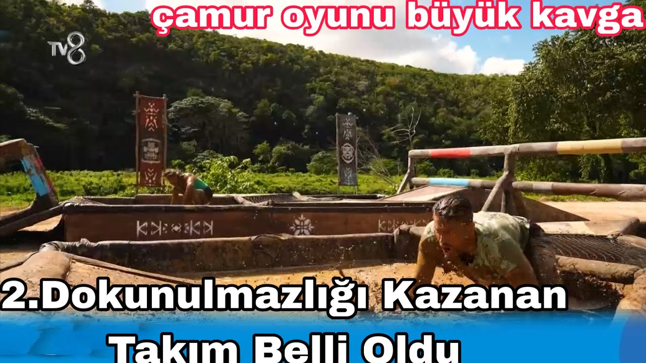 Survivorda 2. Dokunulmazlığı Kazanan Takım Belli Oldu  Çamur Oyunu Büyük Kavga 2. Eleme Adayı