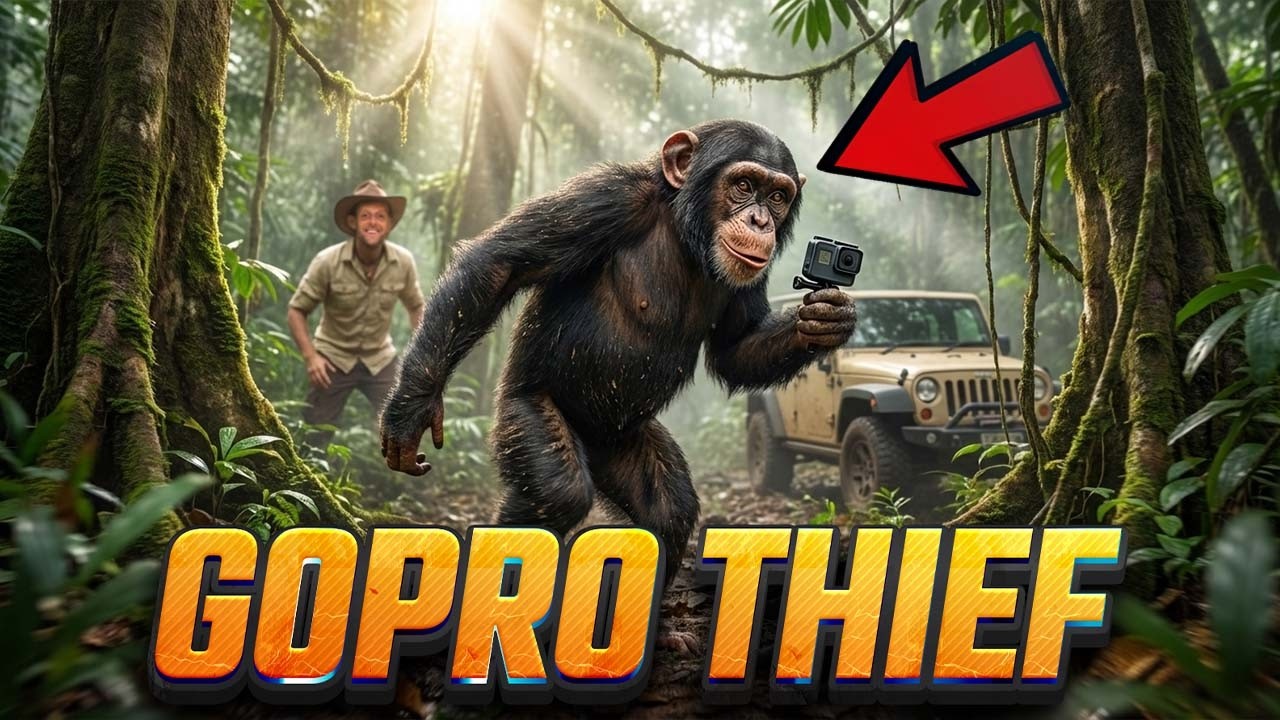 A CHIMP STOLE MY GOPRO and ran through the forest!! 26/53