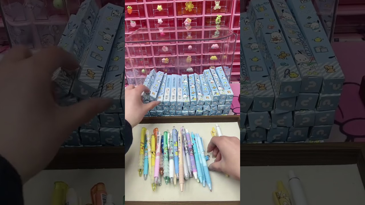 Megan’s order🌈gel pens lucky game#orderpacking #packingorders #diy #pens#gelpens 