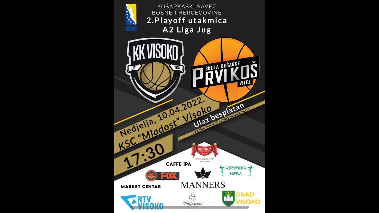 KK Visoko: Svi u visočku dvoranu u nedjelju!
