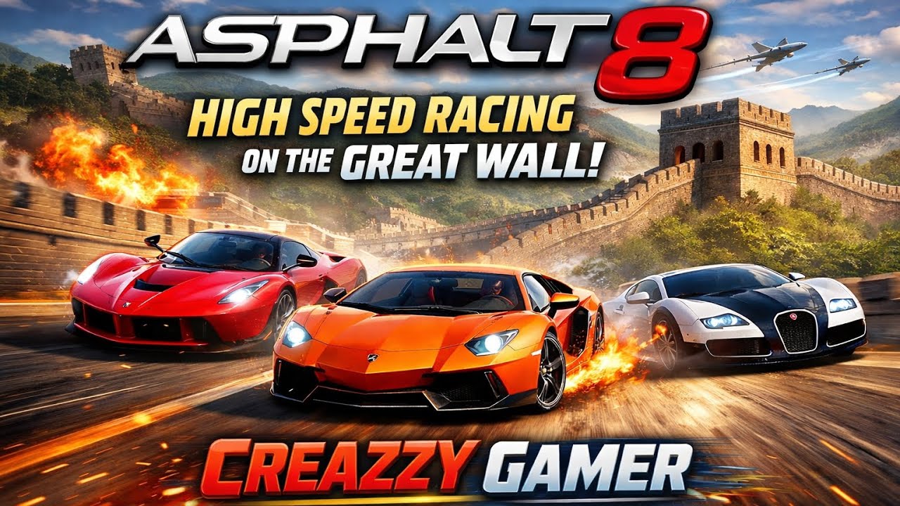 Asphalt 8 High Speed Racing on Great Wall 🏎️🔥 | Creazzy Gamer