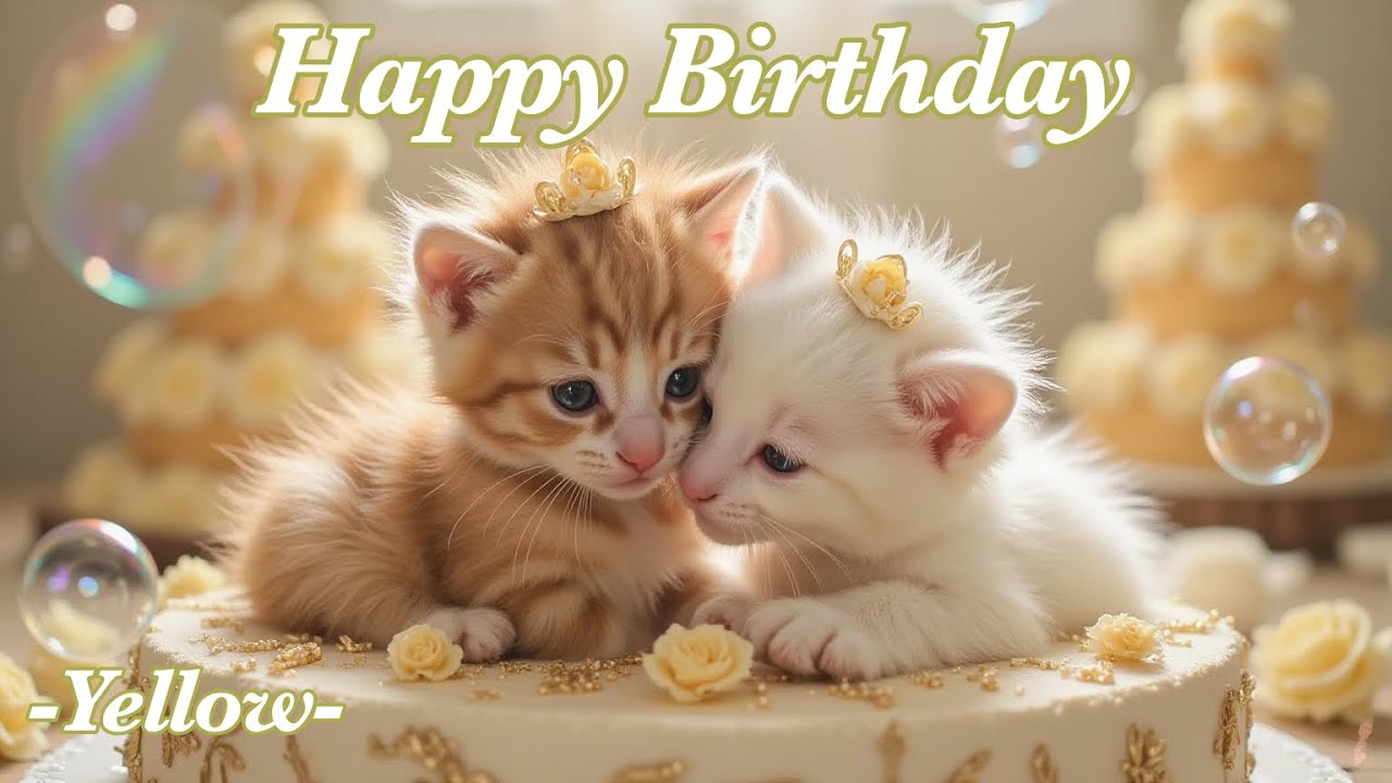 🎉Happy Birthday Song!!!🎂　Cutecat  Kitten