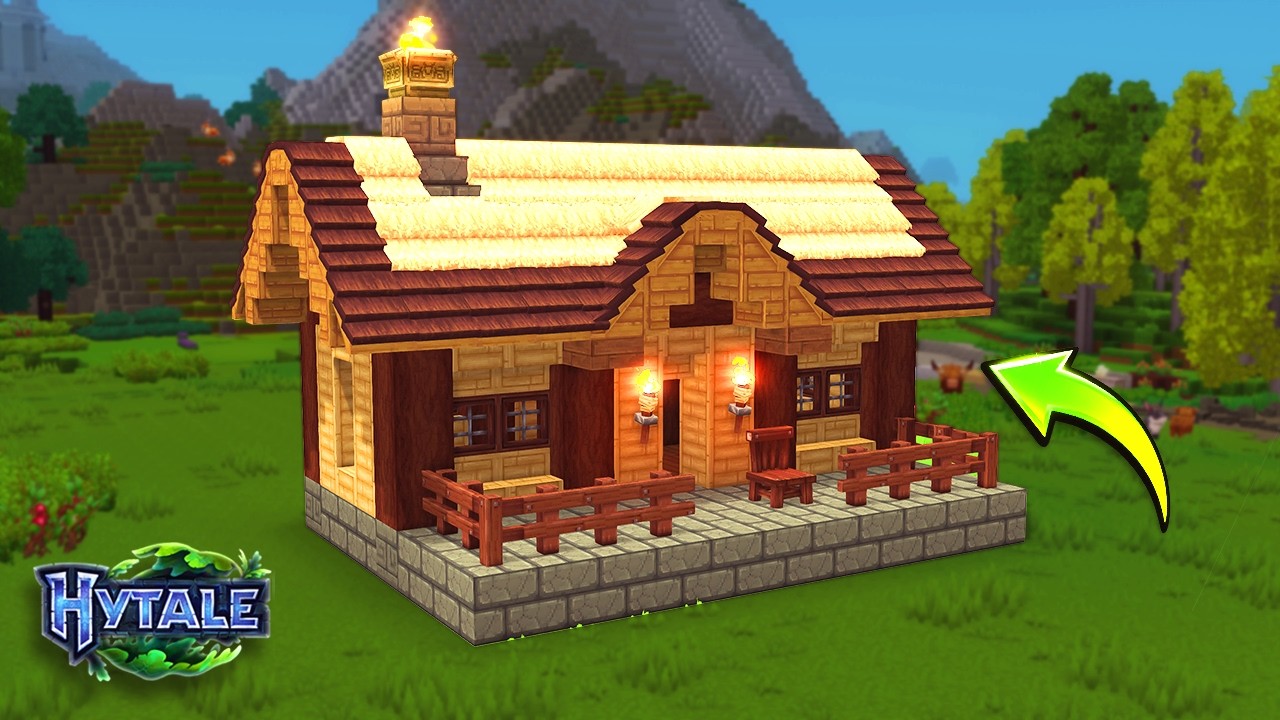 A MELHOR CASA INICIAL PRA SOBREVIVER NO HYTALE