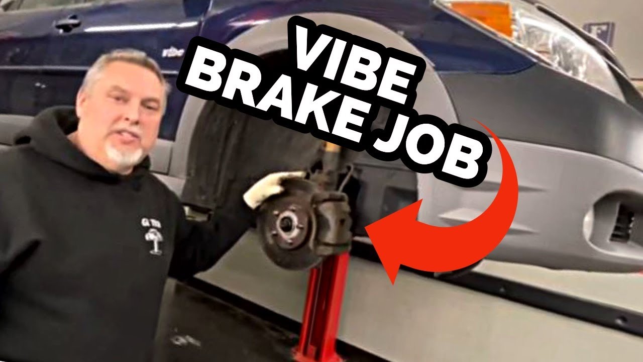 Замена переднего тормозного диска и колодок Pontiac Vibe 2003–2008 годов выпуска