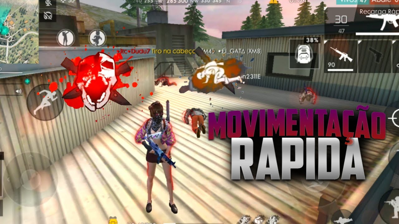 COMO TER UMA MOVIMENTAÇÃO RÁPIDA e DRIBLAR SEUS INIMIGOS-FREE FIRE