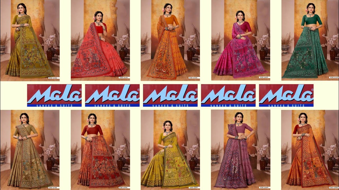 Mala Prints Saree - Light Pastel Ash Colour MALA Printed Cotton Saree (No.42). Ruposi Saree Center.