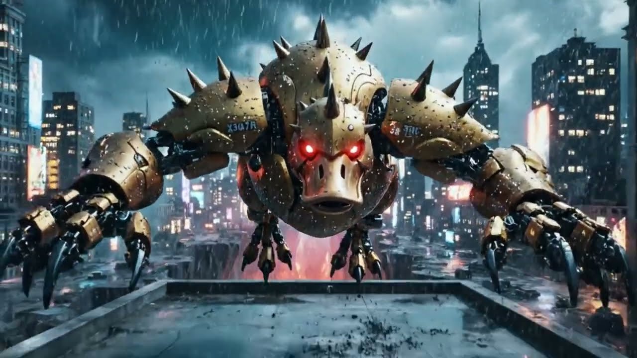 Robot Duck AI vs Giant Alien Creatures  Full Battle Story .#RobotDuckAI #GiantAlienCreatures