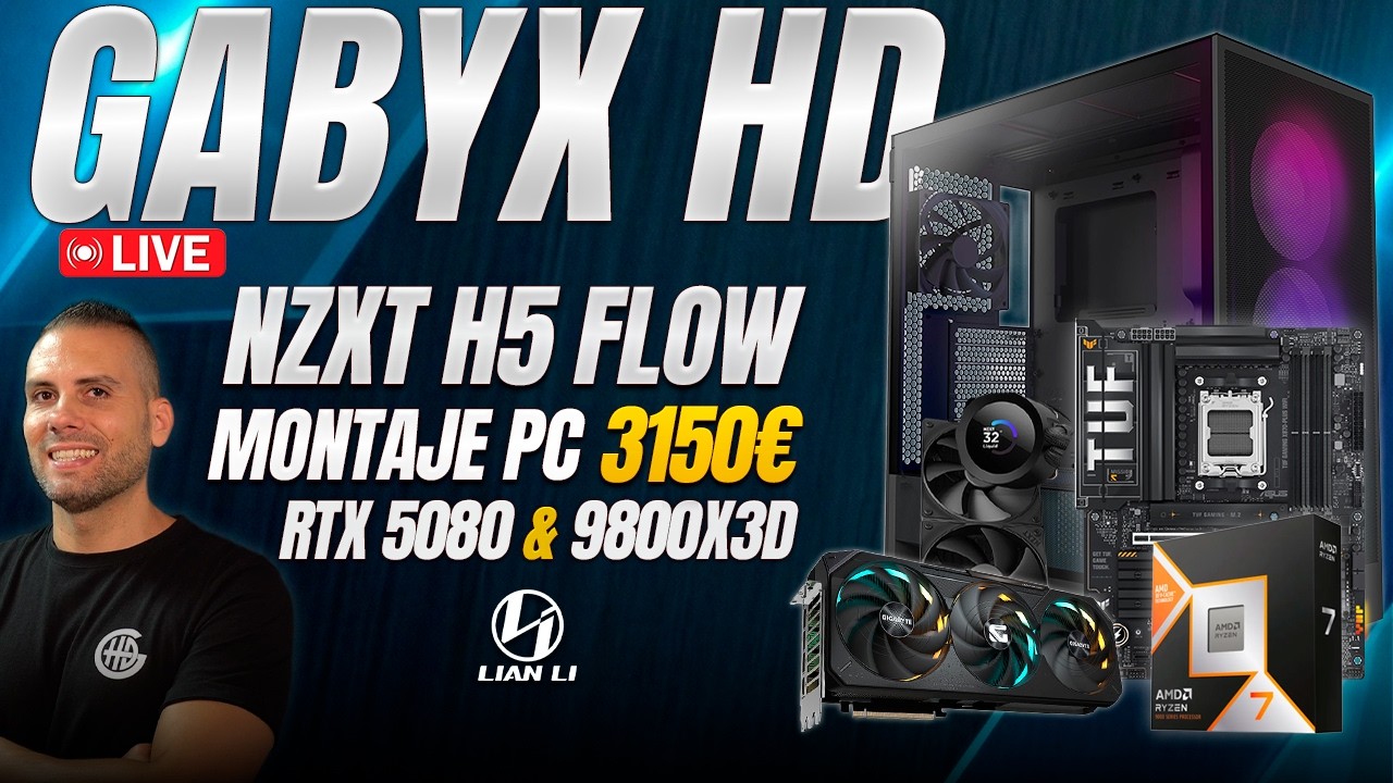 🔴 Montaje PC 3150€ - RTX 5080 & 9800X3D & NZXT H5 FLOW | MONTAJES PC PERSONALIZADOS