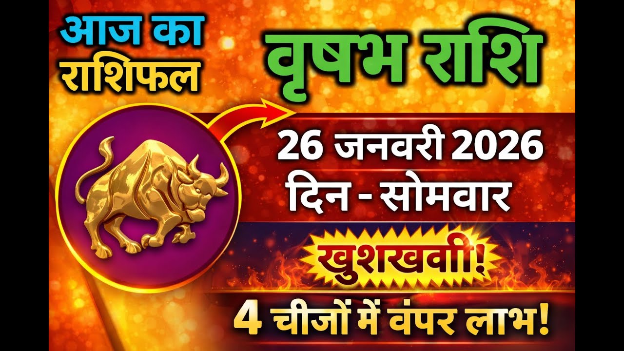 वृषभ राशि आज का राशिफल 25 जनवरी 2026 | Vrishabh Rashi Today | Taurus Horoscope