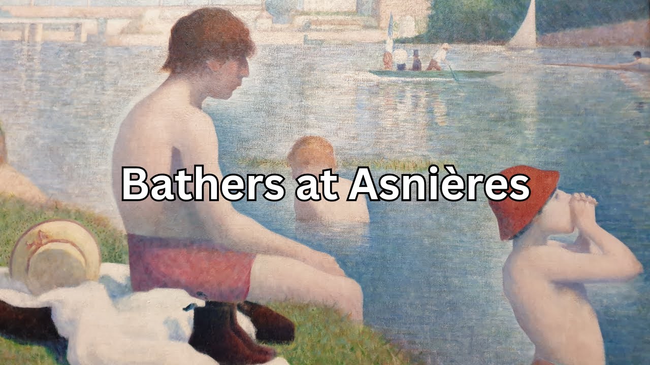 Bathers at Asnières by Georges Seurat at the National Gallery London