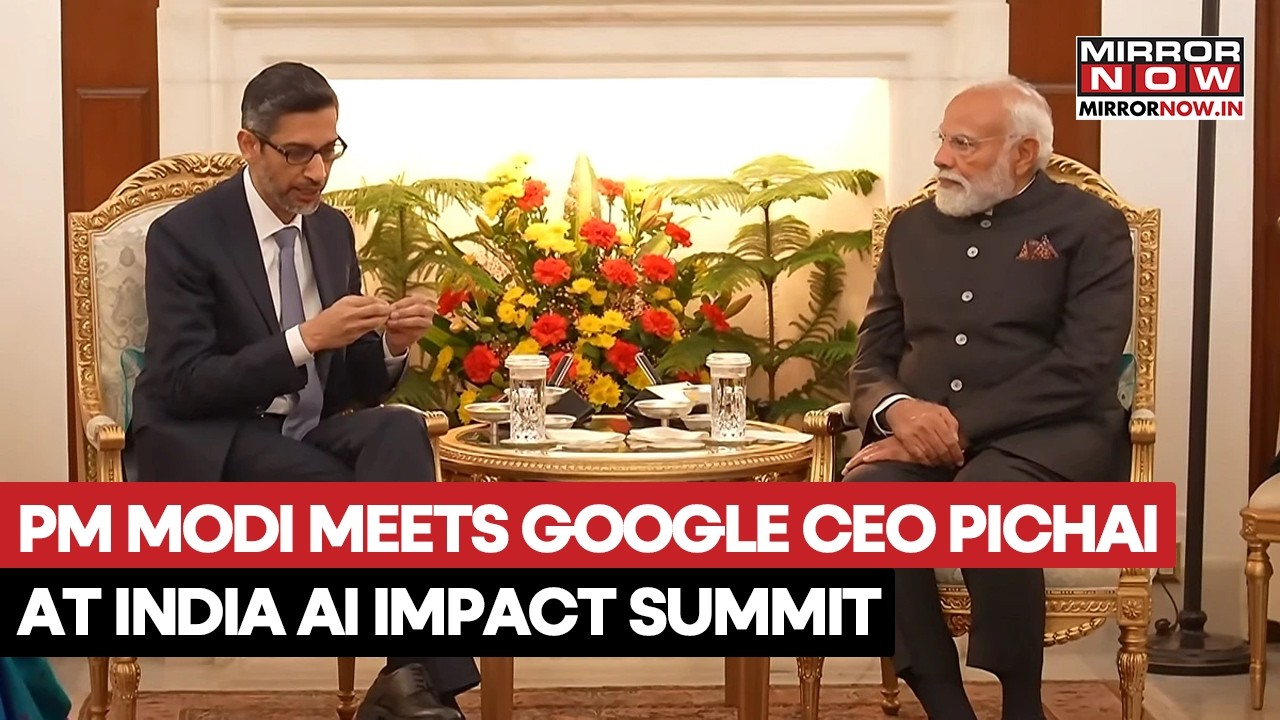 PM Modi Holds Meeting With Google CEO Sundar Pichai at India AI Impact Summit 2026