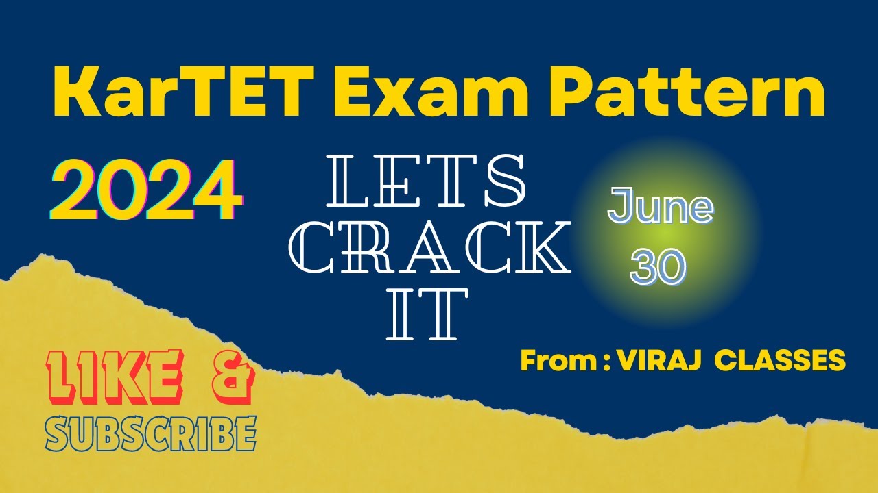 KarTET 2024 | Exam Pattern | June 30 | VIRAJ CLASSES | #TET #KARTET #GPSTR