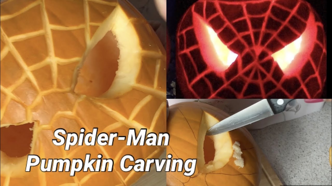 Easy Pumpkin Carving Ideas | Spiderman Pumpkin carving Tutorial | Pumpkin Carving | DIY Halloween