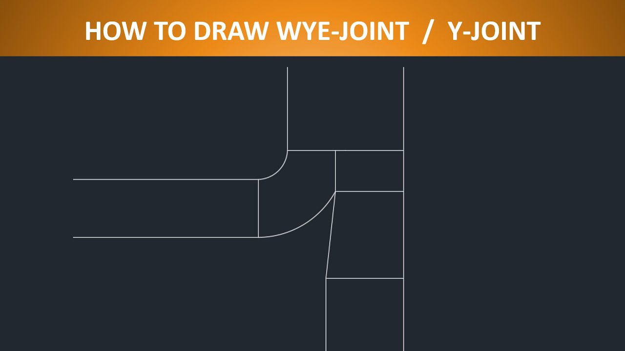 how to draw Y JOINT || WYE JOINT || HVAC DRAFTING