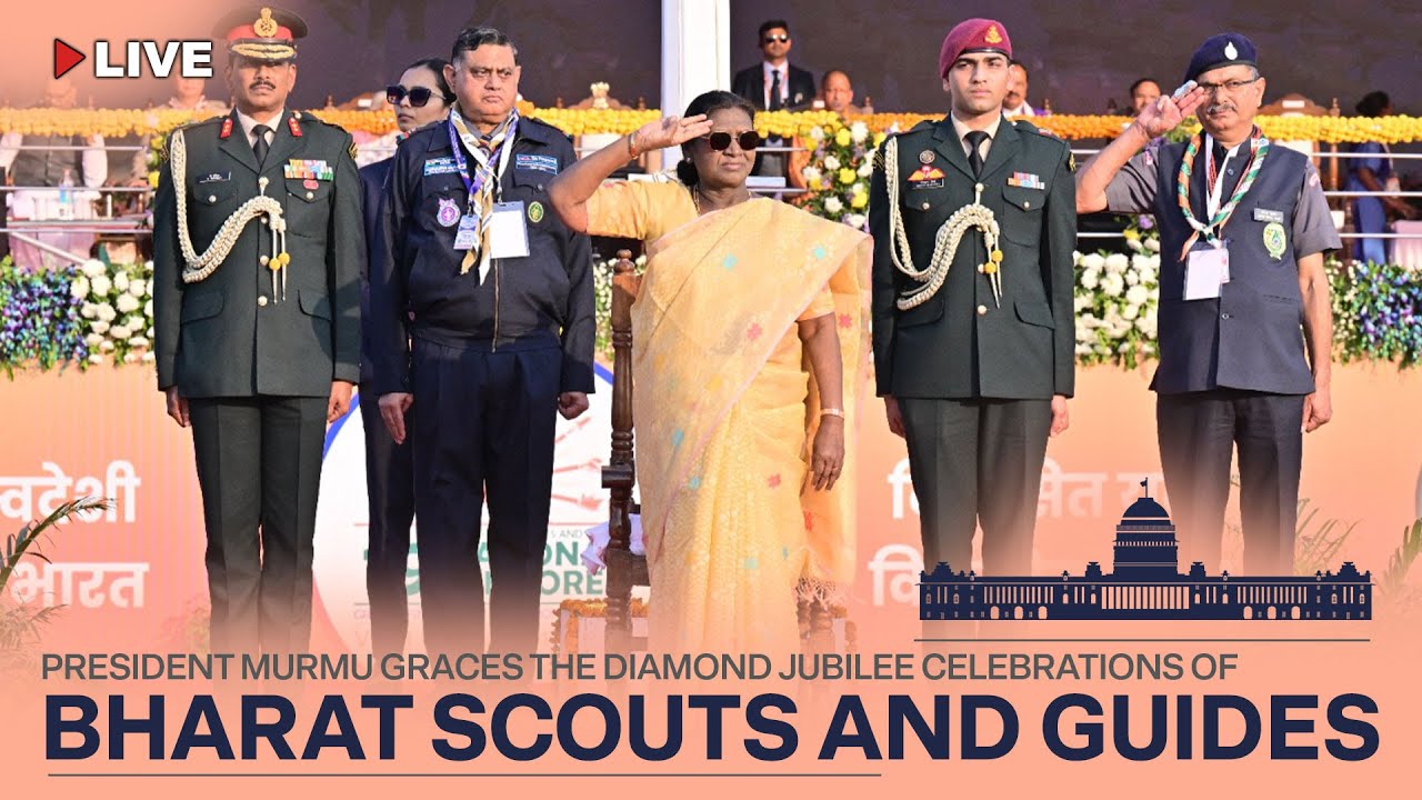 President Murmu graces the diamond jubilee celebrations of Bharat Scouts and Guides at Lucknow