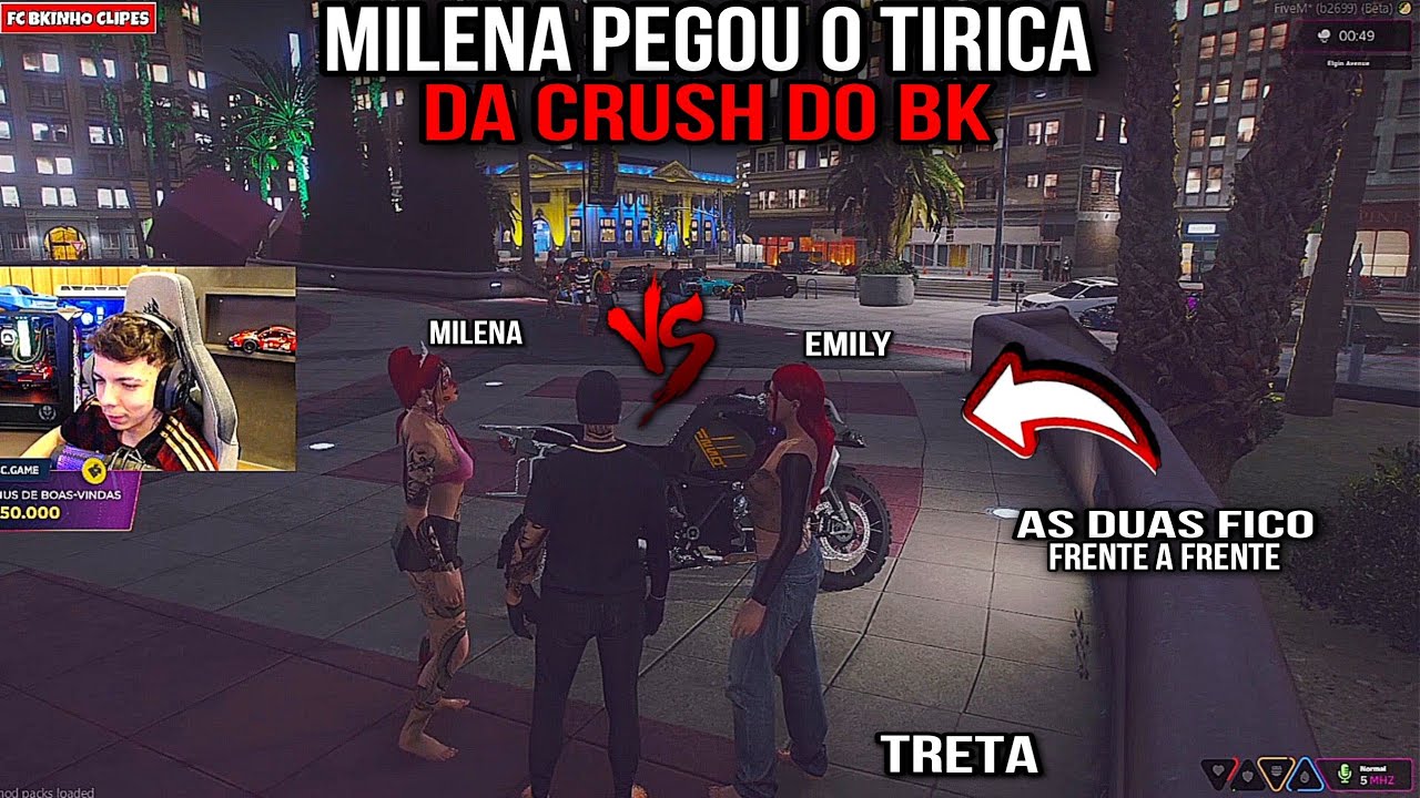 MILENA PEGA O TIRIRICA DA EMILY | TRETA | BK E EMILY ACABOU? | FC BKINHO CLIPES