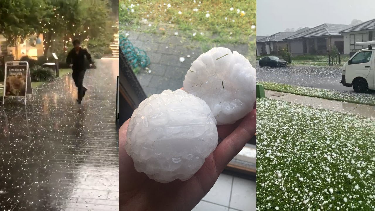 Huge hail stones battered Sydney (Dec 20, 2018)