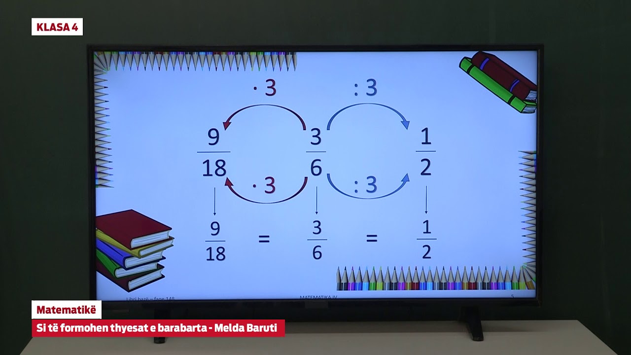 e Mesimi Klasa 4 - 4055 Matematikë - Si të formohen thyesat e barabarta