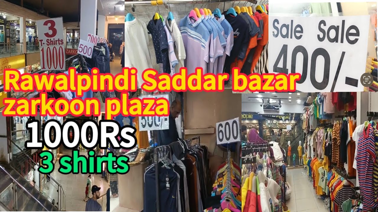 Rawalpindi saddar bazar sarkoon plaza || bachon or boys KY kapron par lag gai sale😍