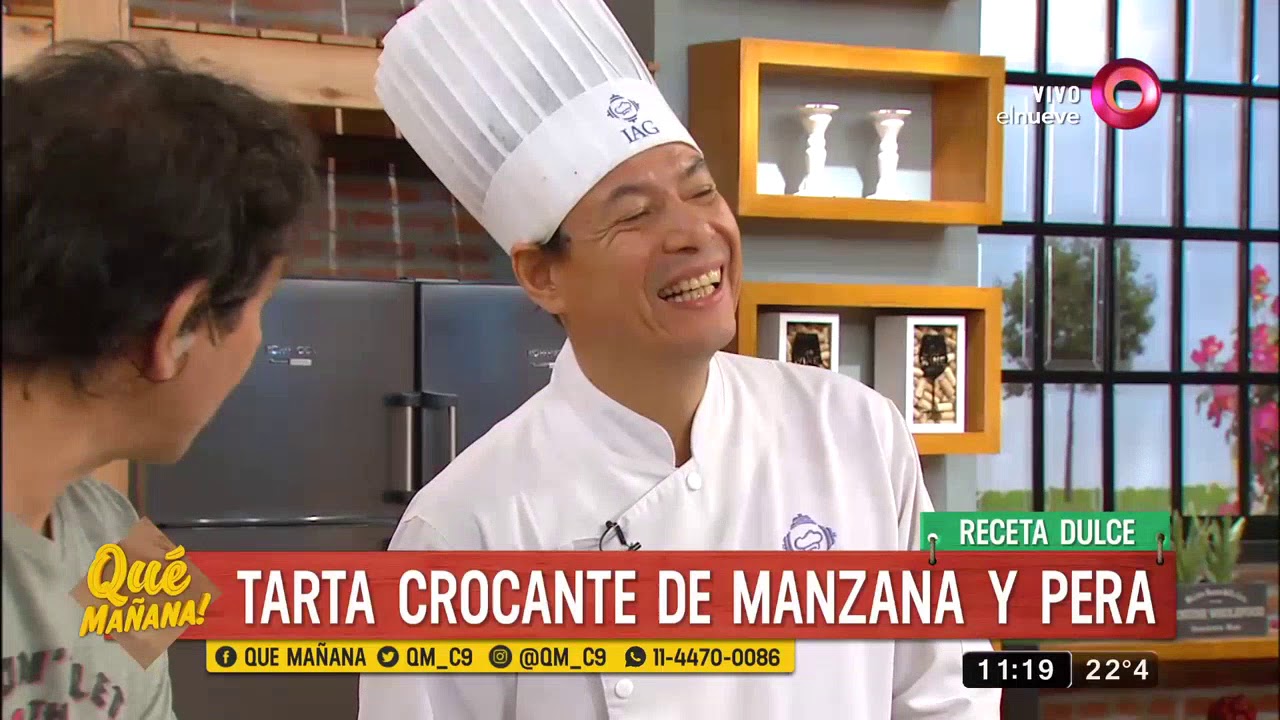 Receta dulce: Tarta crocante de manzana y pera