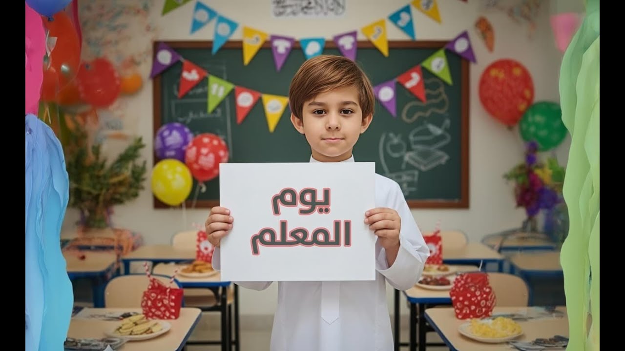 يوم المعلم لعام 2025 بالخط الابتدائية ..إخراج محمد الإدكاوي